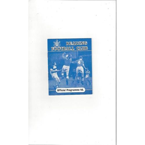 1960/61 Reading v Watford Football Programme