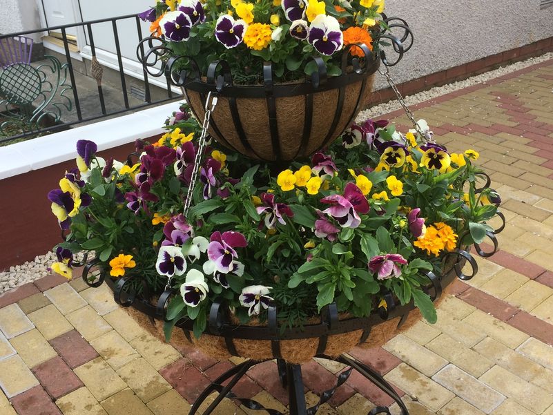 2 tier chandelier planter