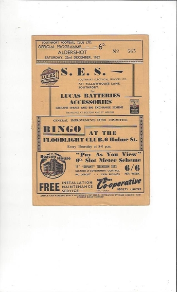 More Football Programmes listed today