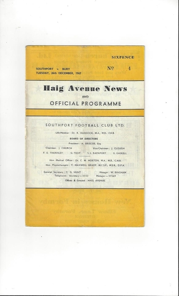 More Football Programmes listed on the website