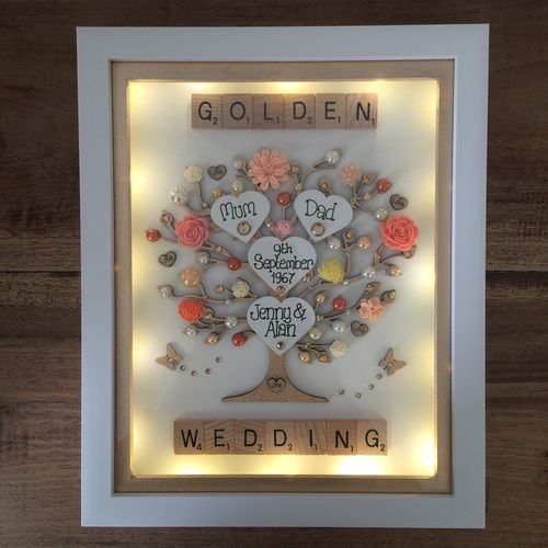 LED “Golden wedding “ frame