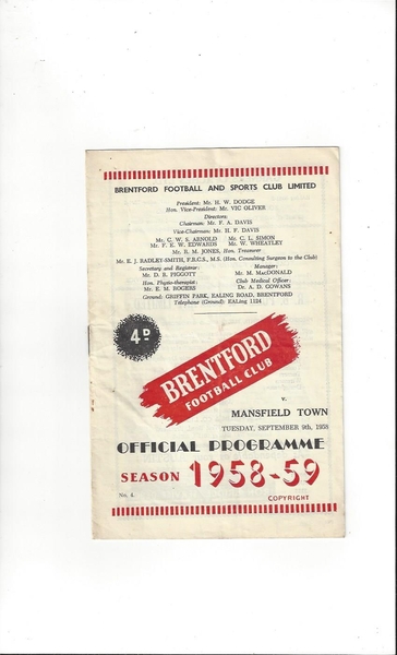 More Football Programmes listed today