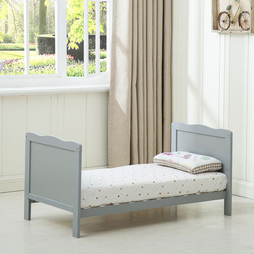 Orlando Cot Bed with Top Changer and 120x60 Aloe Vera Mattress (Grey)