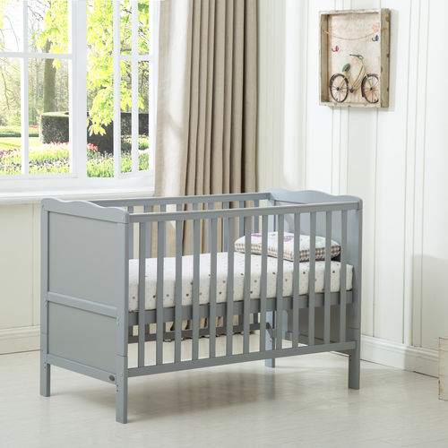 Orlando Cot Bed With 120x60 Aloe Vera Mattress (Grey)