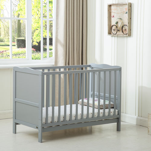 Orlando Cot Bed With 120x60 Aloe Vera Mattress (Grey)