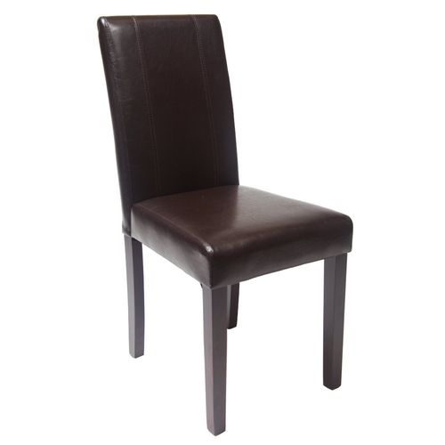 Set of 2 Levi Faux Leather Dining Chairs (Black)