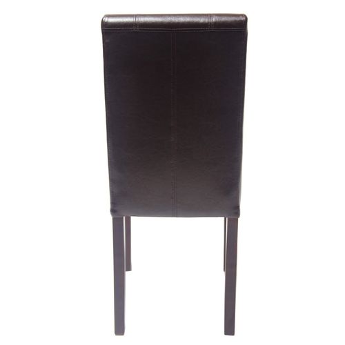 Set of 2 Levi Faux Leather Dining Chairs (Black)