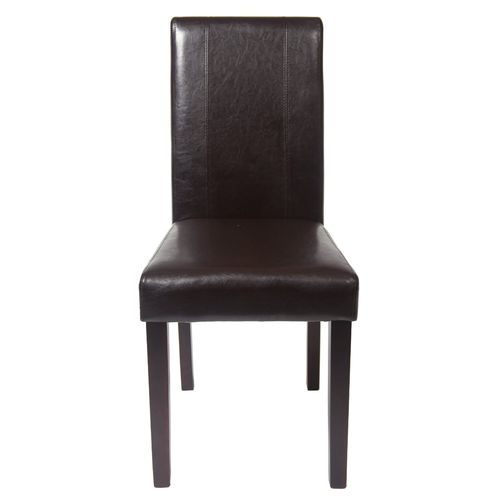 Set of 2 Levi Faux Leather Dining Chairs (Brown )
