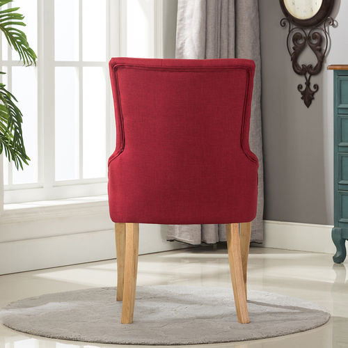 Adele Fabric Accent Chair Dining Chair Scoop Back (Red)