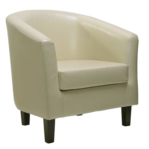 Ted Faux Leather Tub Chair Chair (cream)