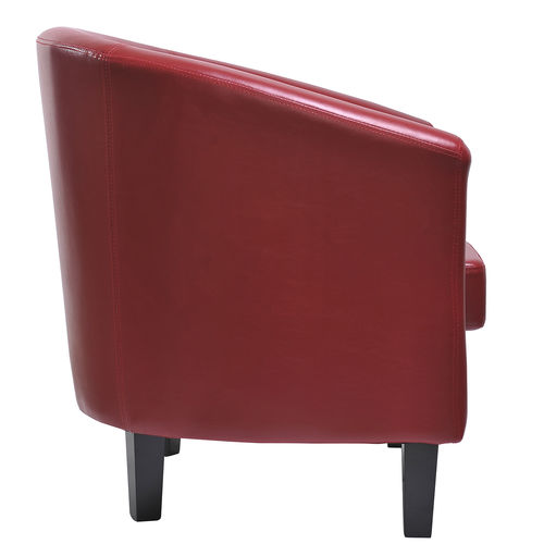 Ted Faux Leather Tub Chair Chair (red)