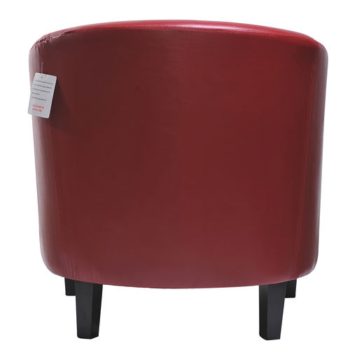 Ted Faux Leather Tub Chair Chair (red)