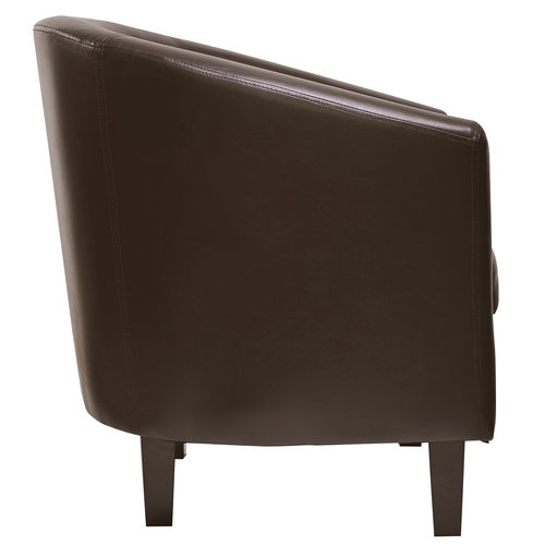 Ted Faux Leather Tub Chair Chair (Brown)