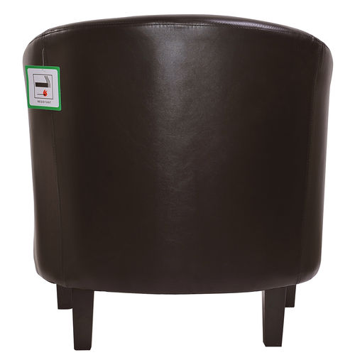 Ted Faux Leather Tub Chair Chair (Brown)