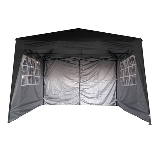 2m x 2m Gazebo Resistant Outdoor Garden Marquee Canopy + side's (Black)
