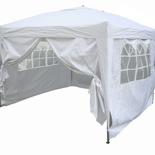 2m x 2m Gazebo Resistant Outdoor Garden Marquee Canopy + side's (White)