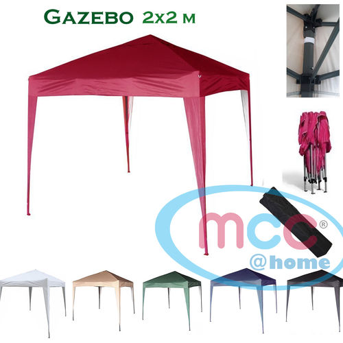 2m x 2m Gazebo Resistant Outdoor Garden Marquee Canopy (Red)