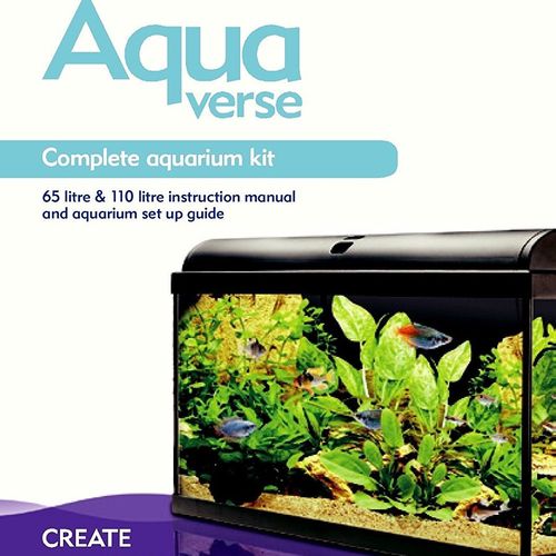 Interpet Aquaverse Glass Aquarium Fish Tank Premium Kit- 65 L