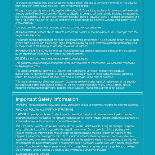 Interpet Aquaverse Glass Aquarium Fish Tank Premium Kit- 65 L