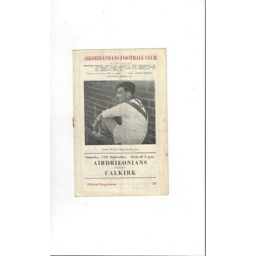 Airdrie Football Programmes