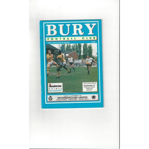 Peterborough United Away Football Programmes