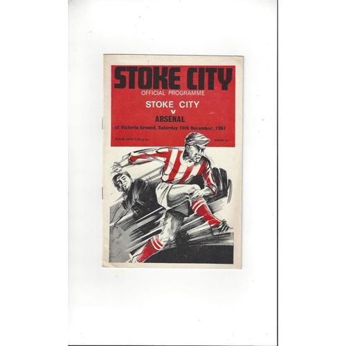 1967/68 Stoke City v Arsenal Football Programme
