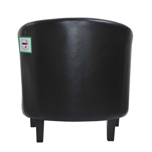 Ted Faux Leather Tub Chair Chair (Black)