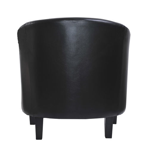 Ted Faux Leather Tub Chair Chair (Black)