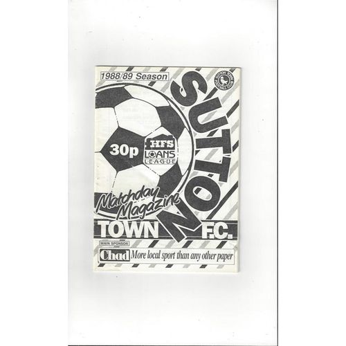 Three Lions v Potters FC Notts Junior Cup Final Football Programme 1988/89