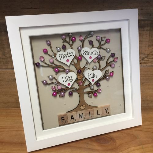 “Pretty With Pearls” Family Tree Frame