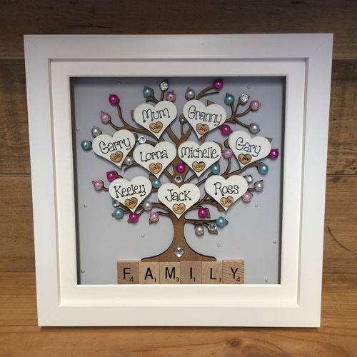 “Pretty With Pearls” Family Tree Frame