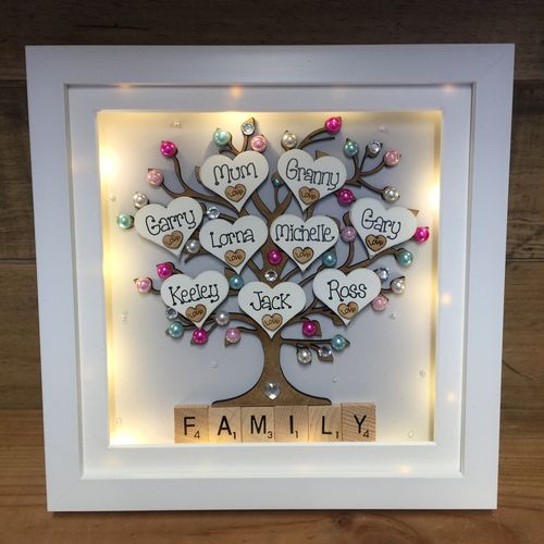 “Pretty With Pearls” Family Tree Frame