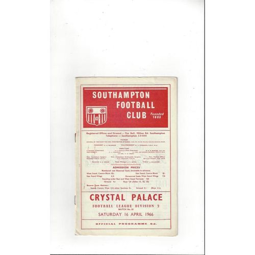 Crystal Palace Away Football Programmes