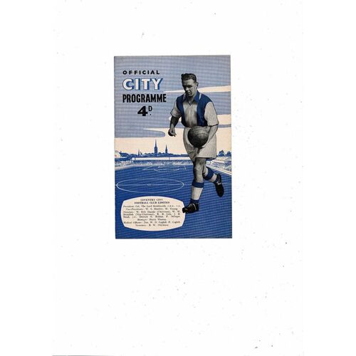 1956/57 Coventry City v Northampton Town Football Programme 12th January