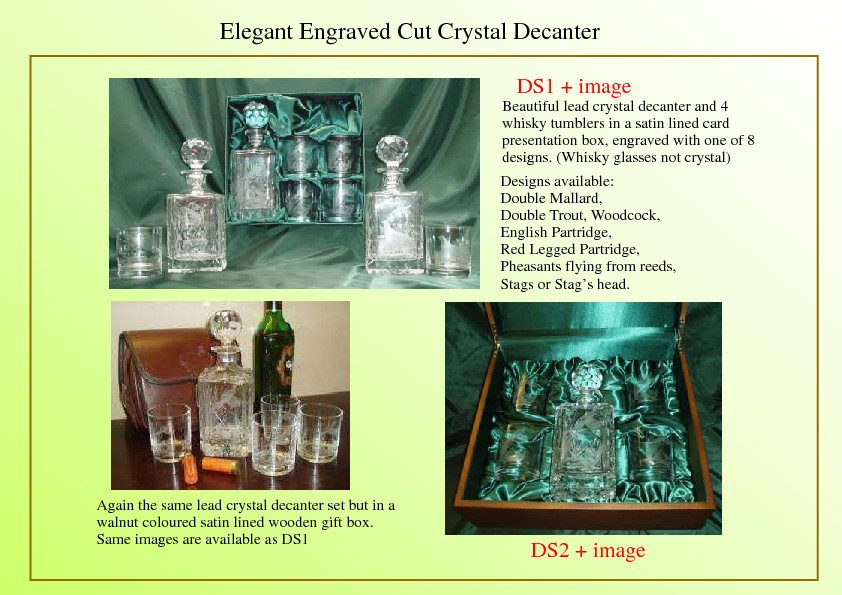 Engraved Decanter Sets