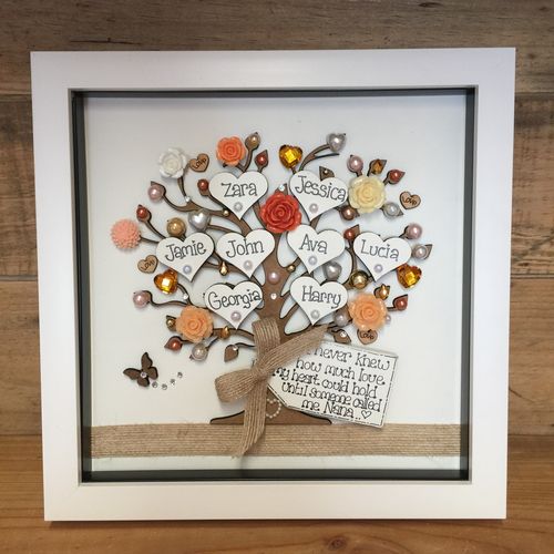 Floral Family Tree Frame