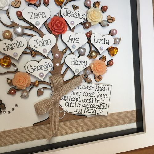 Floral Family Tree Frame