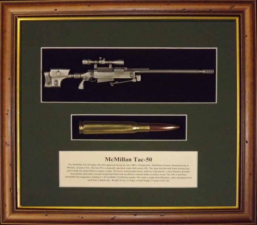 Wall Mounted 1/6 Pewter Guns