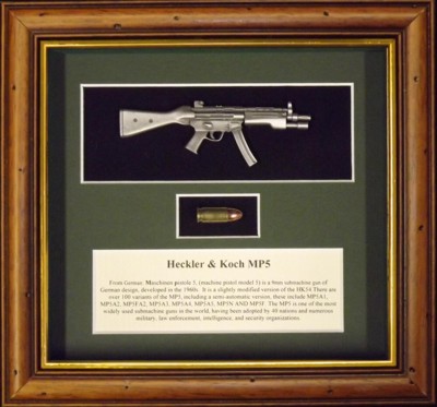 Wall Mounted 1/6 Pewter Guns