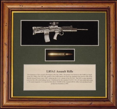 Wall Mounted 1/6 Pewter Guns