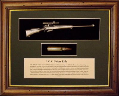 Wall Mounted 1/6 Pewter Guns