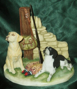 Limited Edition Hand Painted English Shooting Figurines & Lamps