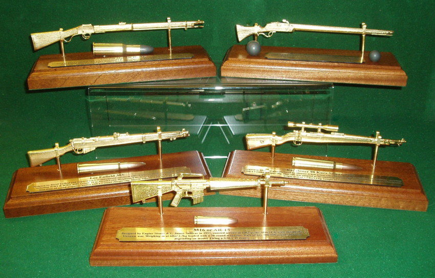 Gold Plated 1/6 Gun Ornaments
