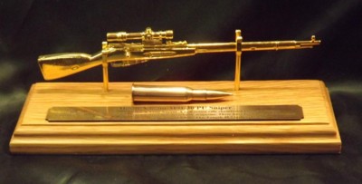 Gold Plated 1/6 Gun Ornaments