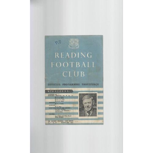 1950/51 Reading v Crystal Palace Football Programme