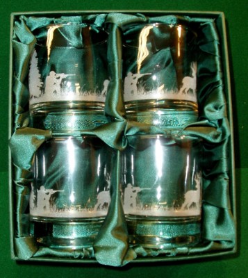 Engraved Whisky Glasses x 4