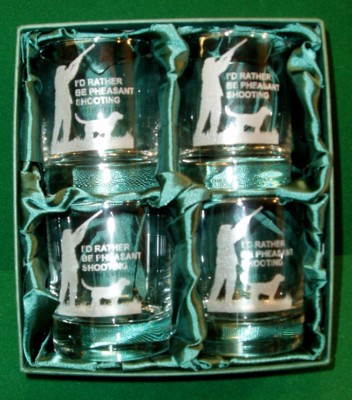 Engraved Whisky Glasses x 4