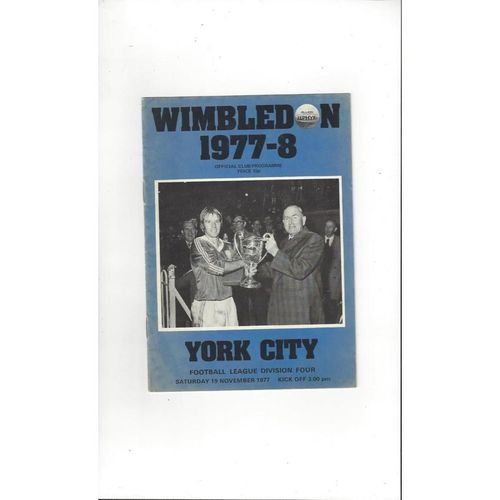 Wimbledon Home Football Programmes