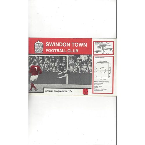 Swindon Town Home Football Programmes