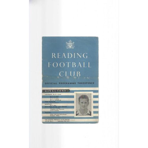 1957/58 Reading v Aldershot Football Programme
